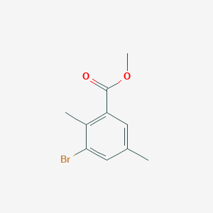 molecular formula C10H11BrO2 B13554243 Methyl 3-bromo-2,5-dimethylbenzoate 