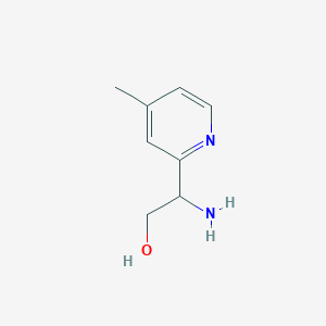 molecular formula C8H12N2O B13554265 2-Amino-2-(4-methylpyridin-2-yl)ethan-1-ol 