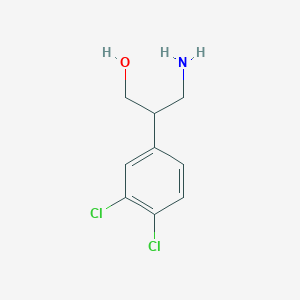 molecular formula C9H11Cl2NO B13554275 3-Amino-2-(3,4-dichlorophenyl)propan-1-ol 