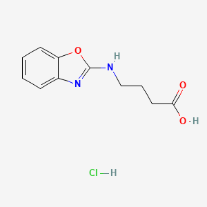 molecular formula C11H13ClN2O3 B13554278 4-[(1,3-Benzoxazol-2-yl)amino]butanoic acid hydrochloride 