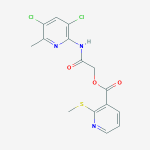 [2-[(3,5-Dichloro-6-methylpyridin-2-yl)amino]-2-oxoethyl] 2-methylsulfanylpyridine-3-carboxylate