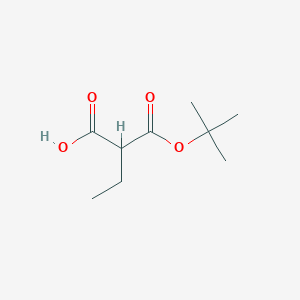 molecular formula C9H16O4 B13554309 2-[(Tert-butoxy)carbonyl]butanoic acid 