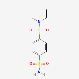 molecular formula C9H14N2O4S2 B13554310 N1-ethyl-N1-methylbenzene-1,4-disulfonamide 