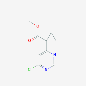 molecular formula C9H9ClN2O2 B13554327 Methyl 1-(6-chloropyrimidin-4-yl)cyclopropane-1-carboxylate 