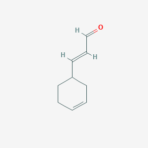 molecular formula C9H12O B13554334 3-(Cyclohex-3-en-1-yl)prop-2-enal CAS No. 6556-42-9