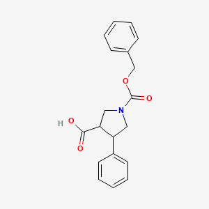 4-phenyl-1-phenylmethoxycarbonylpyrrolidine-3-carboxylic acid