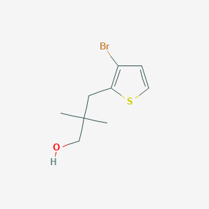 molecular formula C9H13BrOS B13554372 3-(3-Bromothiophen-2-yl)-2,2-dimethylpropan-1-ol 