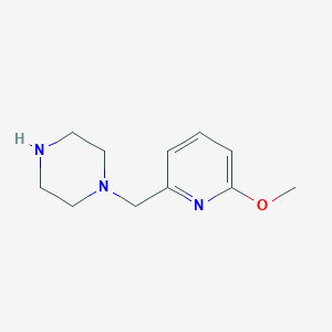 molecular formula C11H17N3O B13554376 6-(Piperazin-1-ylmethyl)pyridin-2-ol 