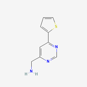 molecular formula C9H9N3S B13554407 [6-(Thiophen-2-yl)pyrimidin-4-yl]methanamine 