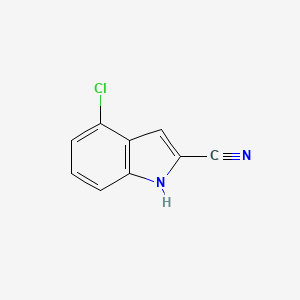 molecular formula C9H5ClN2 B1355442 4-Chloro-1H-indole-2-carbonitrile CAS No. 4404-11-9