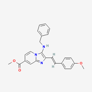 methyl3-(benzylamino)-2-[(1E)-2-(4-methoxyphenyl)ethenyl]imidazo[1,2-a]pyridine-7-carboxylate