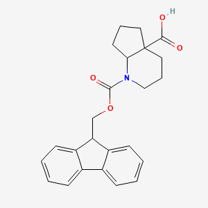 molecular formula C24H25NO4 B13554433 1-(((9H-Fluoren-9-yl)methoxy)carbonyl)octahydro-4aH-cyclopenta[b]pyridine-4a-carboxylic acid 