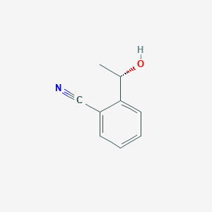 molecular formula C9H9NO B13554435 2-[(1S)-1-Hydroxyethyl]benzonitrile 