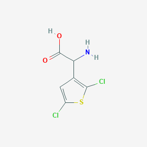 molecular formula C6H5Cl2NO2S B13554450 2-Amino-2-(2,5-dichlorothiophen-3-yl)acetic acid 