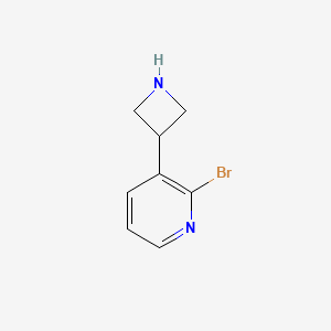 molecular formula C8H9BrN2 B13554469 3-(Azetidin-3-yl)-2-bromopyridine 