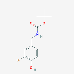 tert-butyl N-[(3-bromo-4-hydroxyphenyl)methyl]carbamate