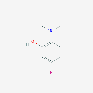 molecular formula C8H10FNO B13554549 2-(Dimethylamino)-5-fluorophenol 