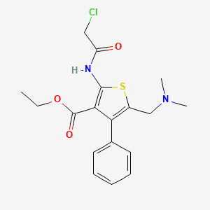 Ethyl 2-[(chloroacetyl)amino]-5-[(dimethylamino)methyl]-4-phenylthiophene-3-carboxylate