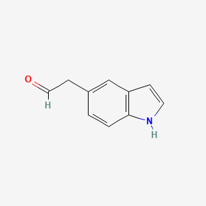 molecular formula C10H9NO B13554557 1H-Indole-5-acetaldehyde CAS No. 88730-27-2