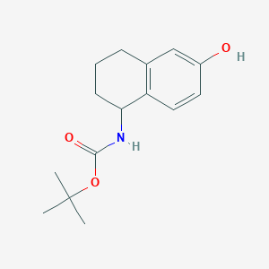 molecular formula C15H21NO3 B13554610 tert-butyl N-(6-hydroxy-1,2,3,4-tetrahydronaphthalen-1-yl)carbamate CAS No. 1782332-12-0