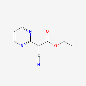molecular formula C9H9N3O2 B1355465 Ethyl 2-cyano-2-(pyrimidin-2-yl)acetate CAS No. 65364-63-8