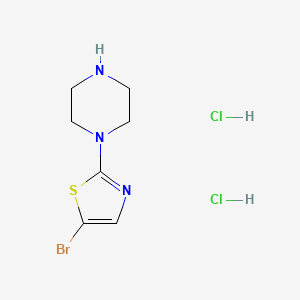 molecular formula C7H12BrCl2N3S B13554657 1-(5-Bromo-1,3-thiazol-2-yl)piperazinedihydrochloride 