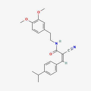 2-cyano-N-[2-(3,4-dimethoxyphenyl)ethyl]-3-[4-(propan-2-yl)phenyl]prop-2-enamide