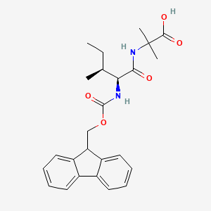 2-((2S,3S)-2-((((9H-Fluoren-9-yl)methoxy)carbonyl)amino)-3-methylpentanamido)-2-methylpropanoic acid