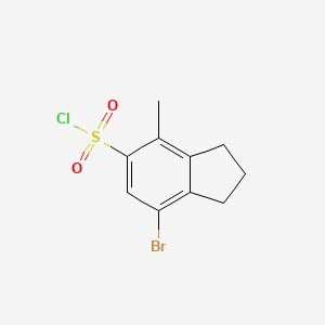 7-bromo-4-methyl-2,3-dihydro-1H-indene-5-sulfonylchloride