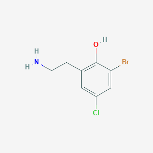 2-(2-Aminoethyl)-6-bromo-4-chlorophenol