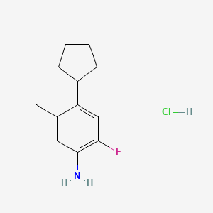 4-Cyclopentyl-2-fluoro-5-methylaniline hydrochloride