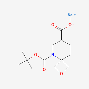 molecular formula C13H20NNaO5 B13554740 Sodium5-[(tert-butoxy)carbonyl]-2-oxa-5-azaspiro[3.5]nonane-7-carboxylate CAS No. 2825008-07-7