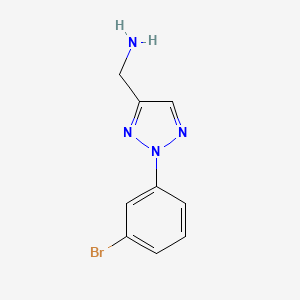 (2-(3-Bromophenyl)-2h-1,2,3-triazol-4-yl)methanamine