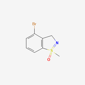 molecular formula C8H8BrNOS B13554764 4-bromo-1-methyl-3H-1lambda6,2-benzothiazol-1-one 