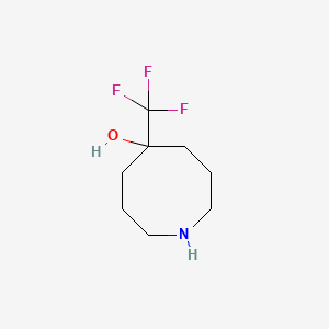 molecular formula C8H14F3NO B13554788 5-(Trifluoromethyl)azocan-5-ol CAS No. 2825012-74-4