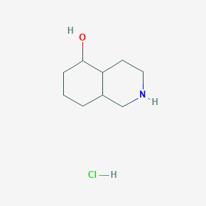 molecular formula C9H18ClNO B13554799 Decahydroisoquinolin-5-ol hydrochloride 