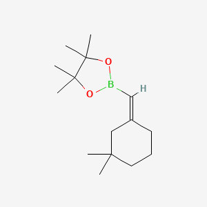 molecular formula C15H27BO2 B13554811 2-{[(1z)-3,3-Dimethylcyclohexylidene]methyl}-4,4,5,5-tetramethyl-1,3,2-dioxaborolane 