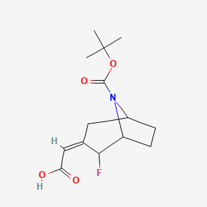 2-[(3Z)-8-[(tert-butoxy)carbonyl]-2-fluoro-8-azabicyclo[3.2.1]octan-3-ylidene]acetic acid