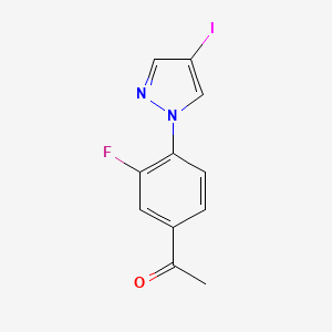 1-(3-Fluoro-4-(4-iodo-1h-pyrazol-1-yl)phenyl)ethan-1-one