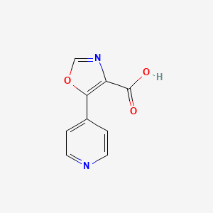 molecular formula C9H6N2O3 B1355493 5-吡啶-4-基-1,3-恶唑-4-羧酸 CAS No. 118040-25-8