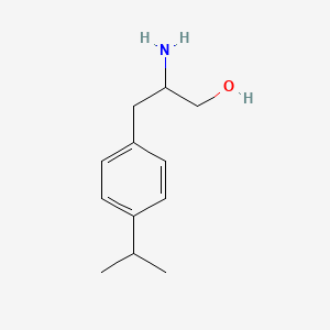 molecular formula C12H19NO B13554942 2-Amino-3-[4-(propan-2-yl)phenyl]propan-1-ol 