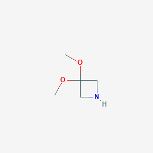 molecular formula C5H11NO2 B13554958 3,3-Dimethoxyazetidine 