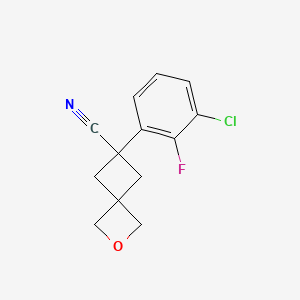 6-(3-Chloro-2-fluorophenyl)-2-oxaspiro[3.3]heptane-6-carbonitrile