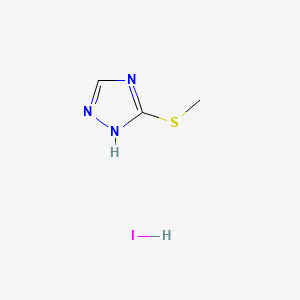 molecular formula C3H6IN3S B13554984 3-(methylsulfanyl)-4H-1,2,4-triazolehydroiodide 