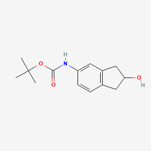 molecular formula C14H19NO3 B13554986 Tert-butyl (2-hydroxy-2,3-dihydro-1H-inden-5-YL)carbamate 