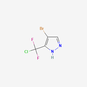 molecular formula C4H2BrClF2N2 B13554998 4-bromo-3-(chlorodifluoromethyl)-1H-pyrazole 