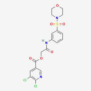 [2-(3-Morpholin-4-ylsulfonylanilino)-2-oxoethyl] 5,6-dichloropyridine-3-carboxylate