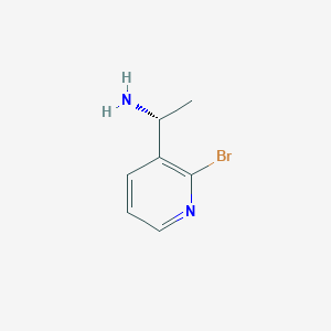 molecular formula C7H9BrN2 B13555041 (R)-1-(2-Bromopyridin-3-yl)ethan-1-amine 