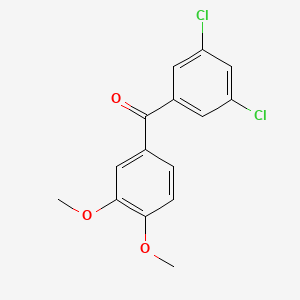 molecular formula C15H12Cl2O3 B1355505 3,5-二氯-3',4'-二甲氧基二苯甲酮 CAS No. 116412-97-6