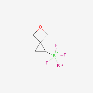 molecular formula C5H7BF3KO B13555096 Potassium trifluoro(5-oxaspiro[2.3]hexan-1-YL)borate 